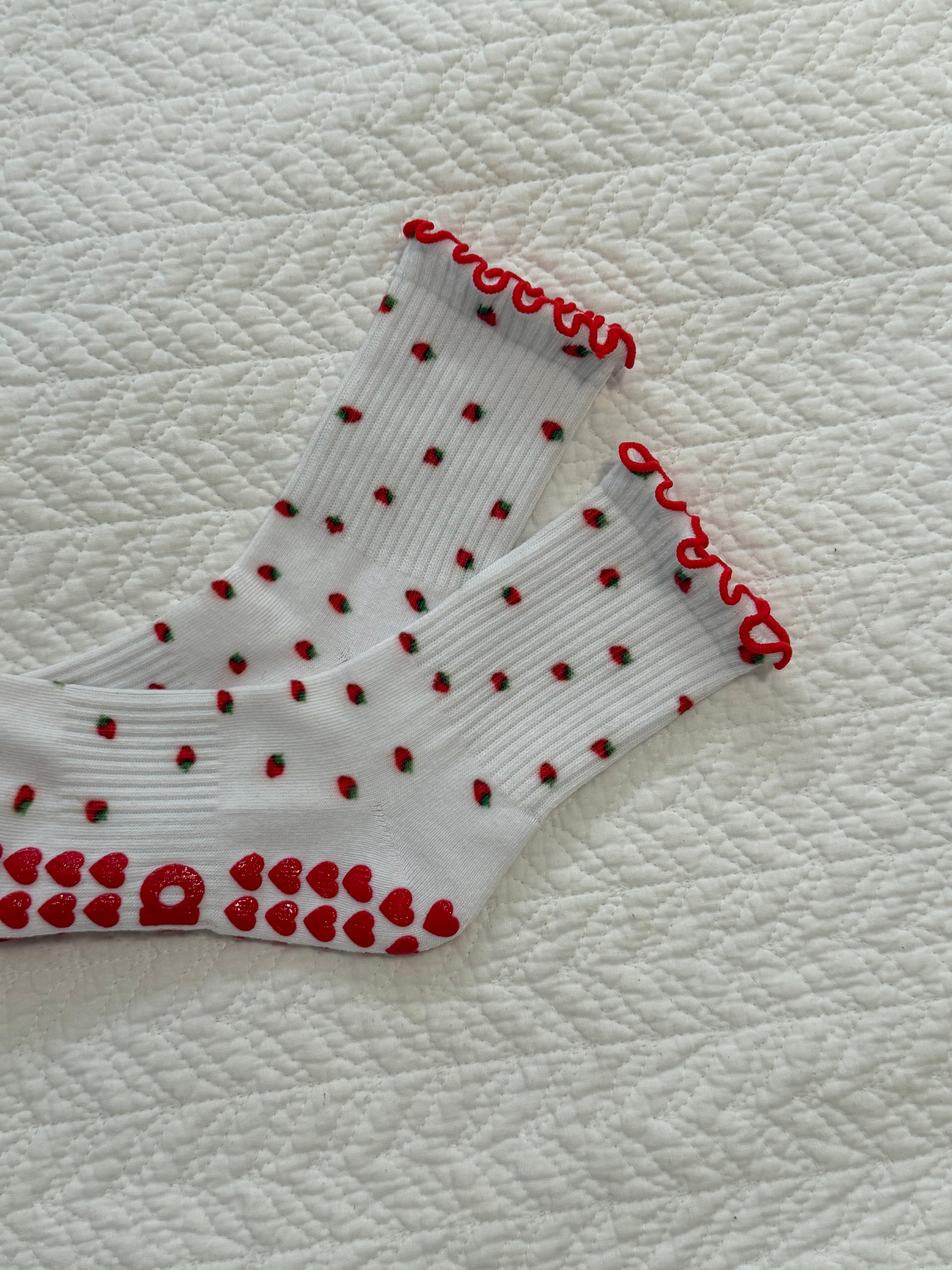 Strawberry Grip Sock
