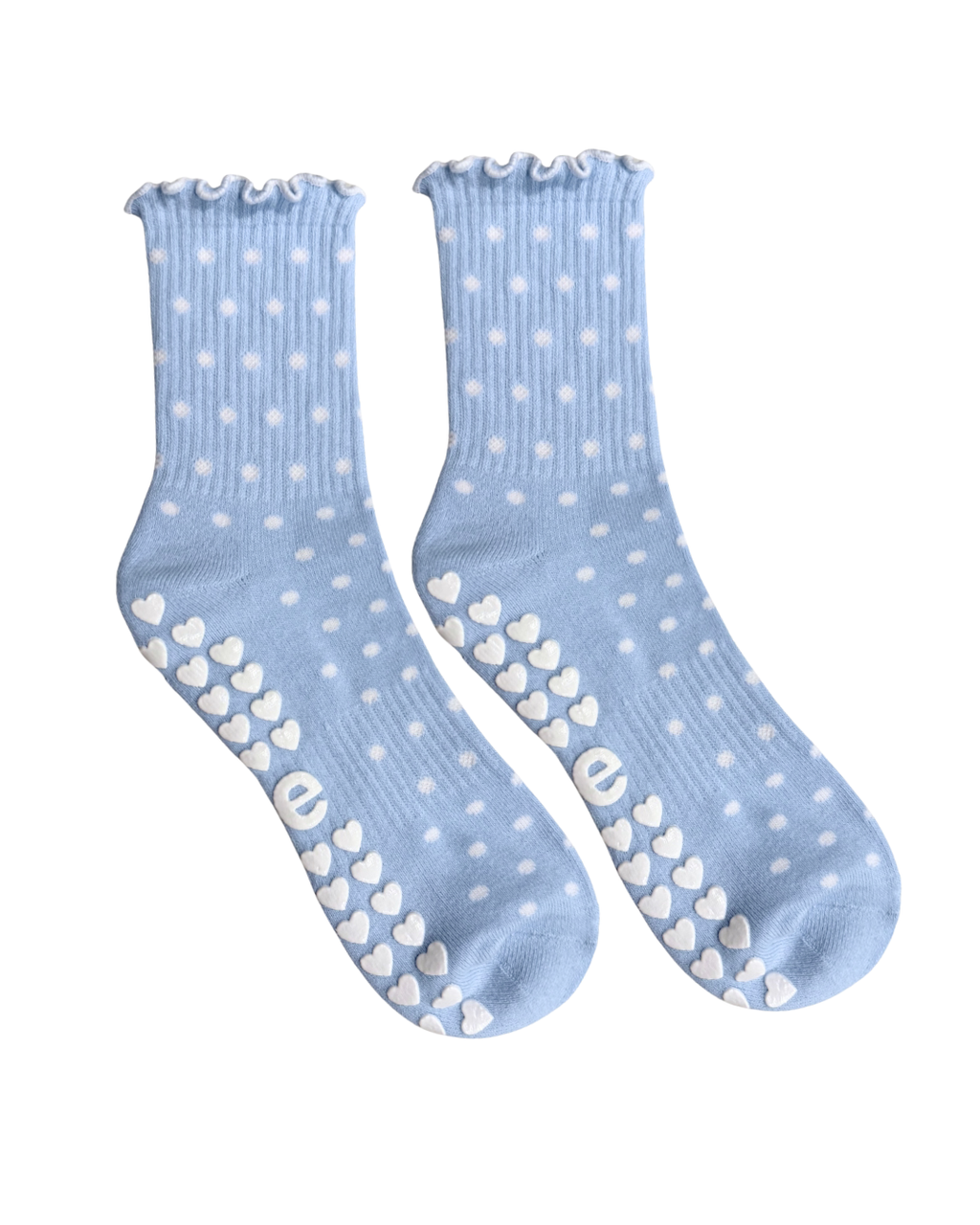 Blue Polka Dot Grip Sock