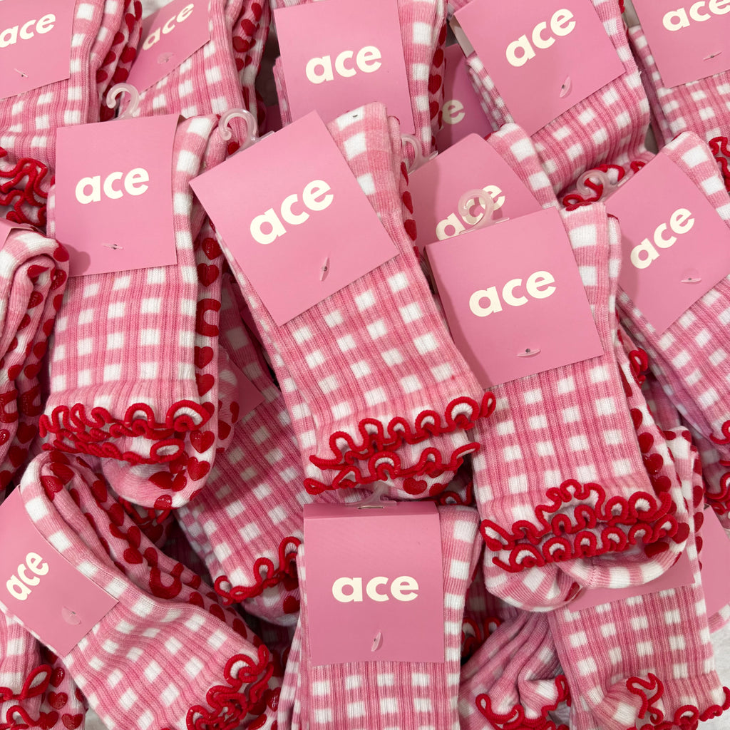 Gingham Grip Sock
