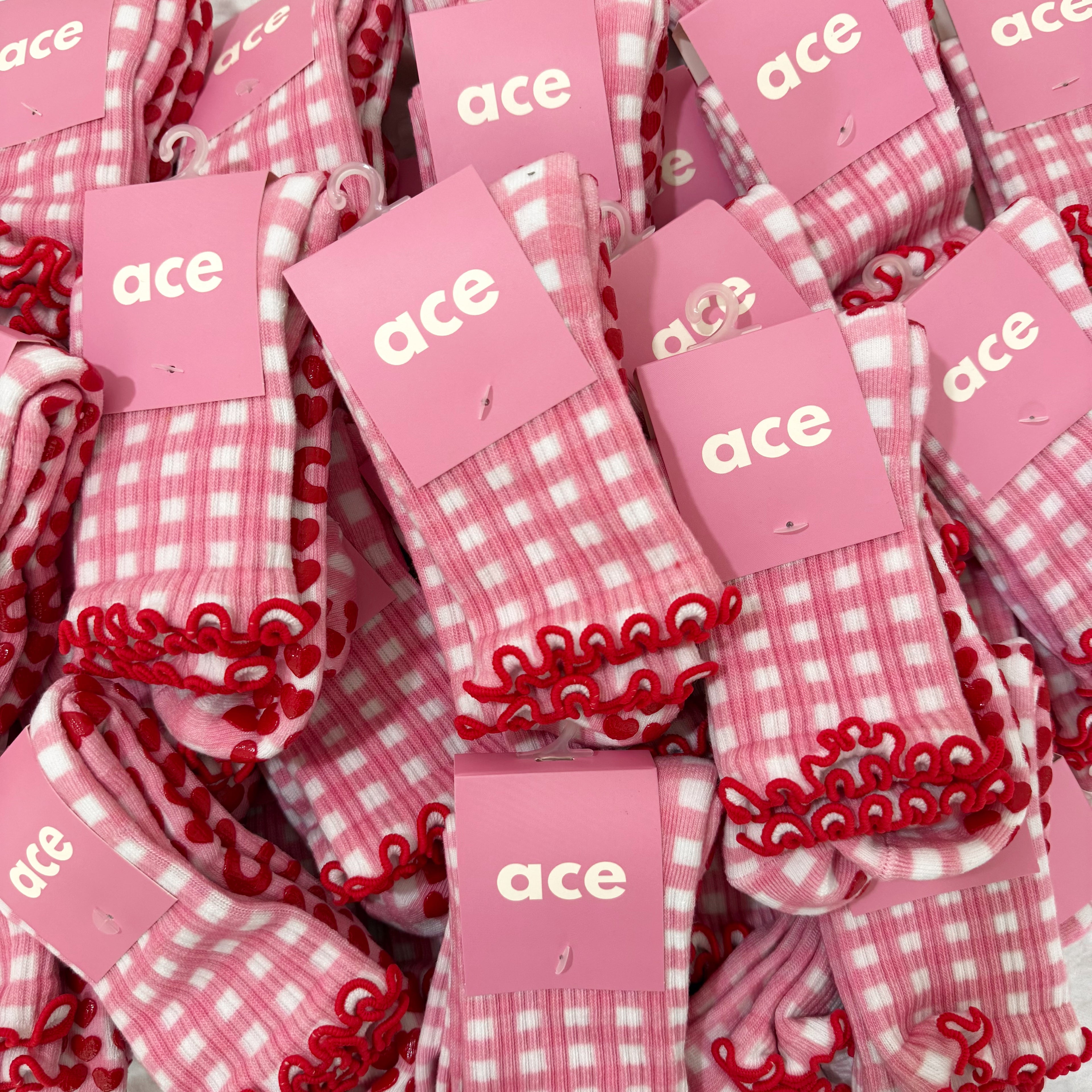 Gingham Grip Sock