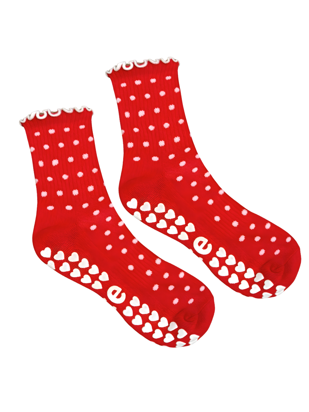 Red Polka Dot Grip Sock