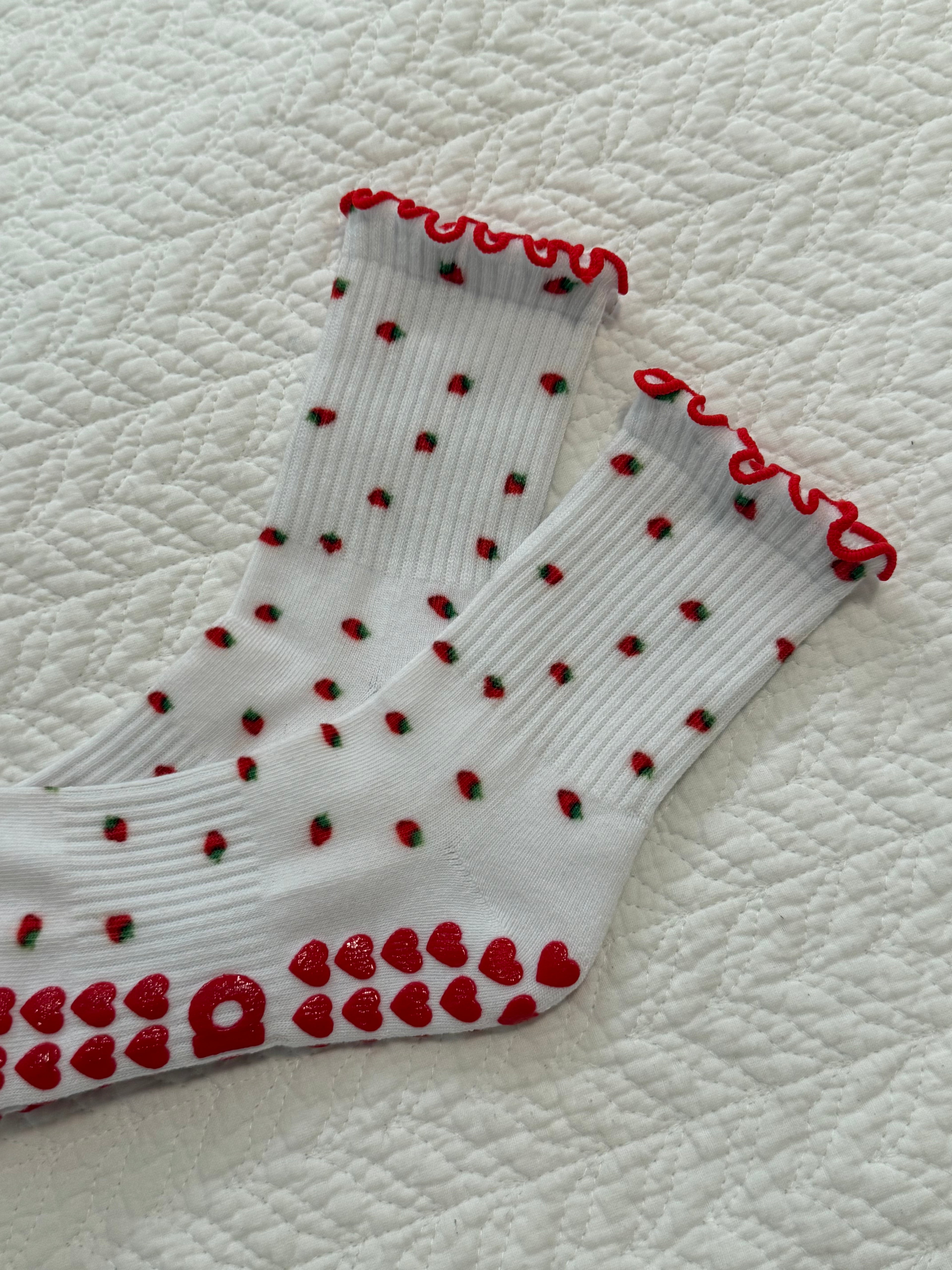 Strawberry Grip Sock