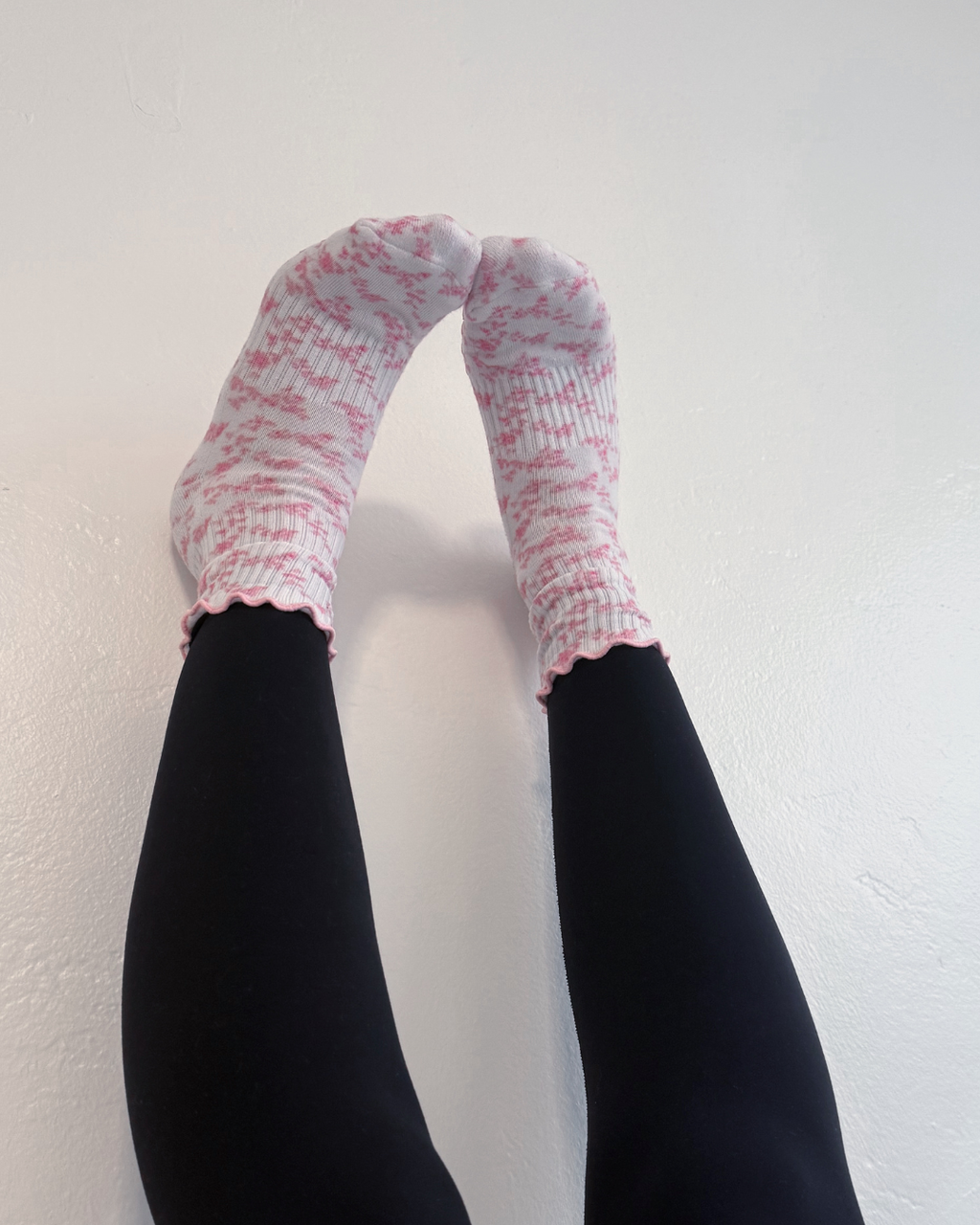 Pink Floral Grip Sock