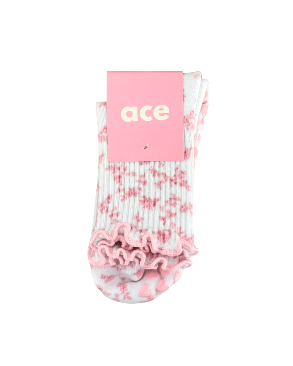 Pink Floral Grip Sock