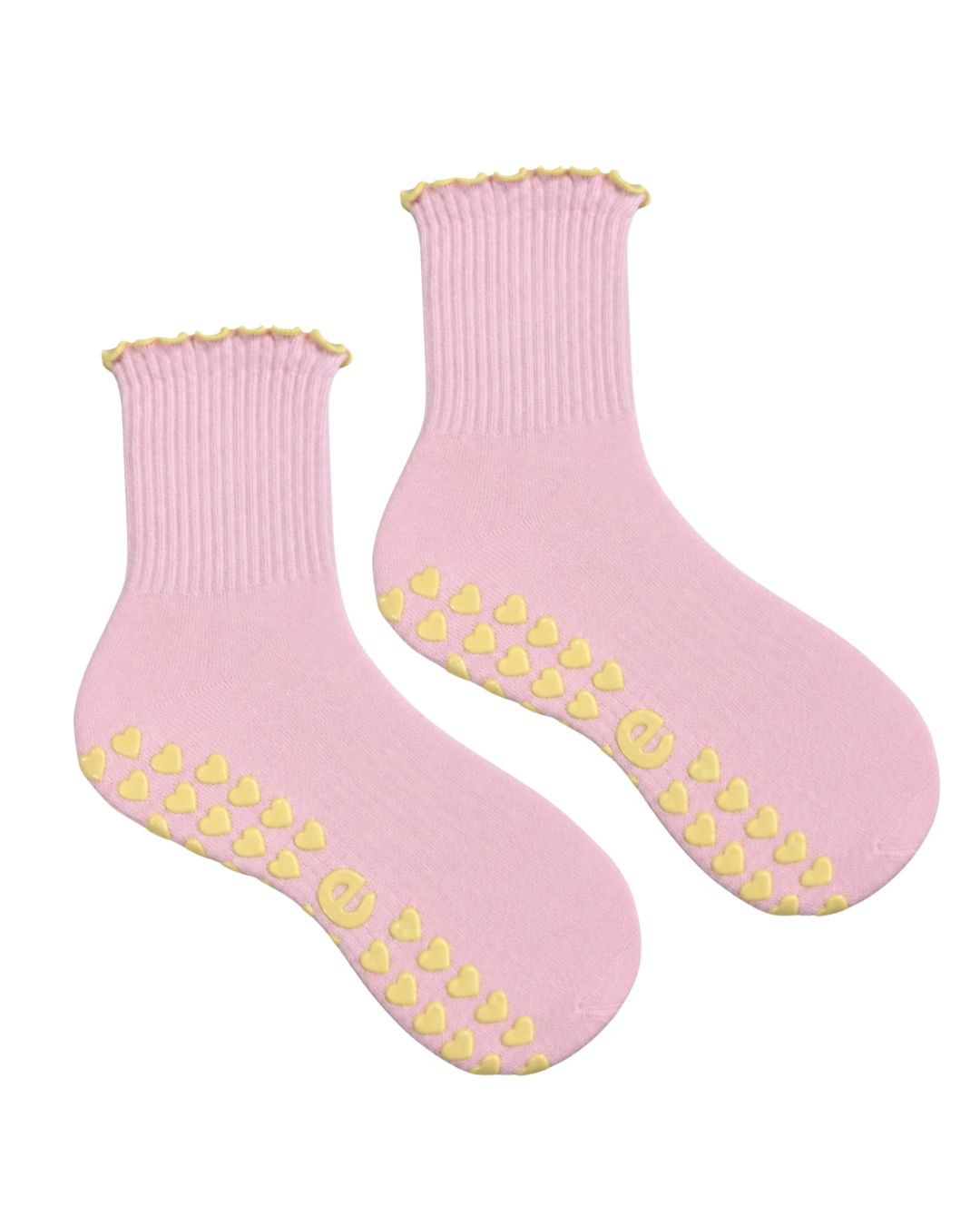 Pink & Yellow Grip Sock