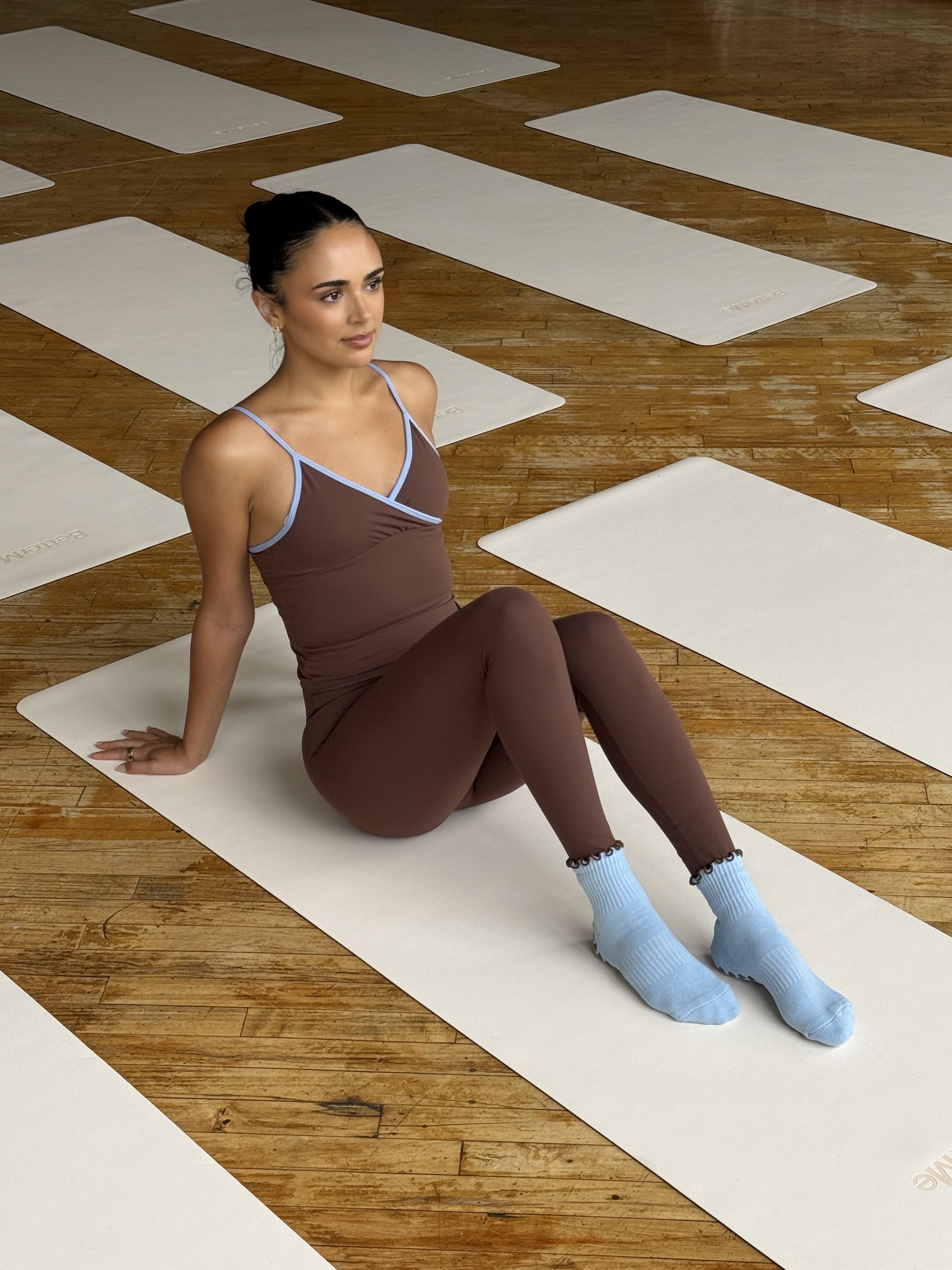 Blue&Brown Grip Sock