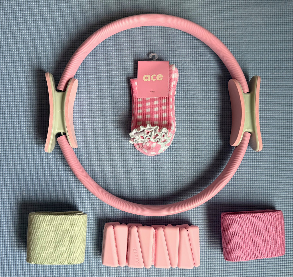 Gingham Grip Sock Pink/Blue